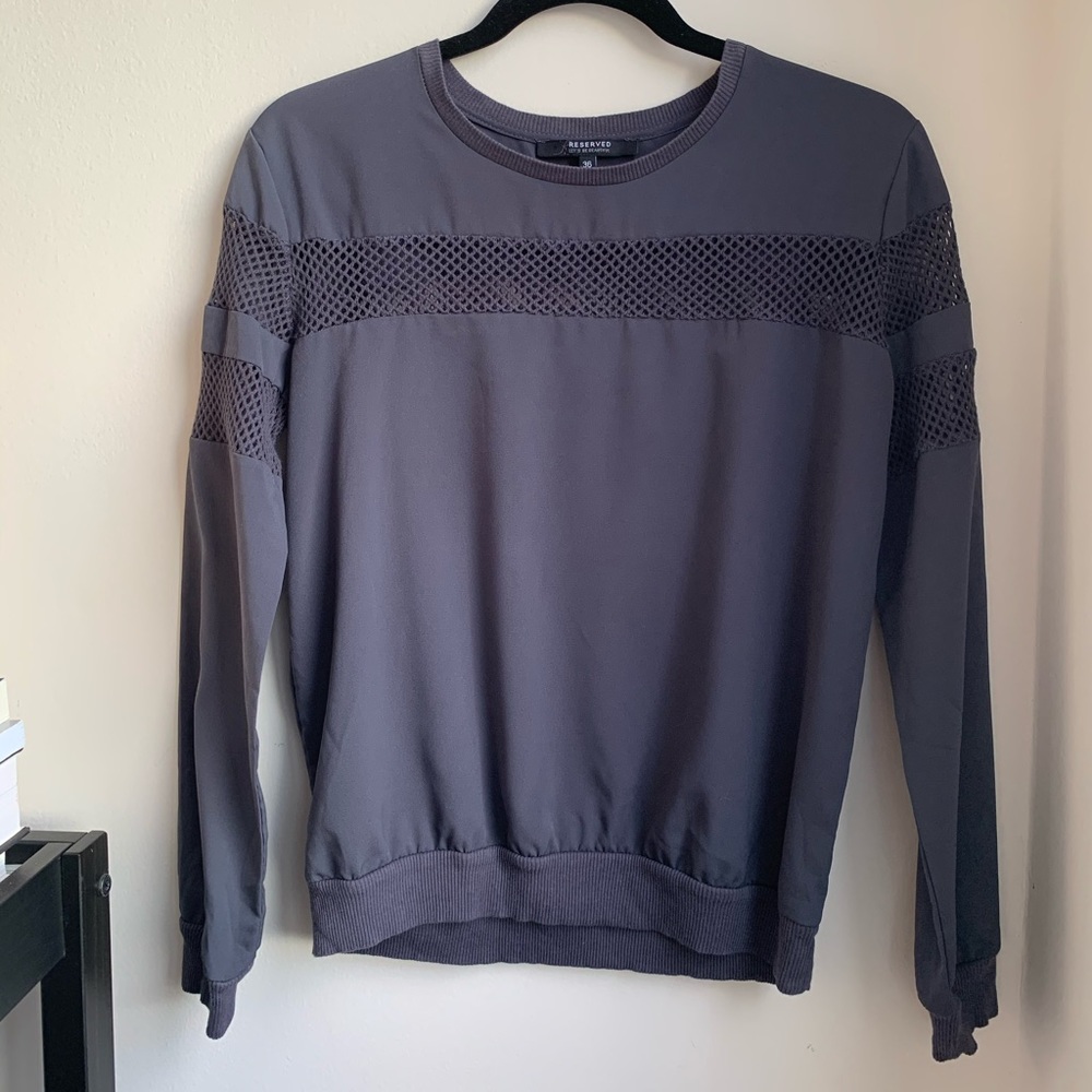 Reserved sheer striped top